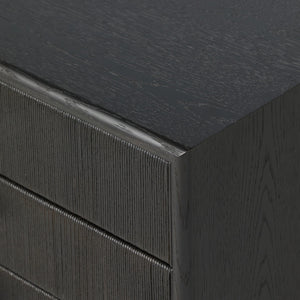 Rosenell Closed Nightstand - Black Oak Veneer