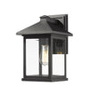 Portland 1 Light Outdoor Wall Light in Black Finish