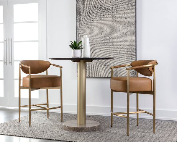HELOISE COUNTER STOOL - MILLIKEN COGNAC
