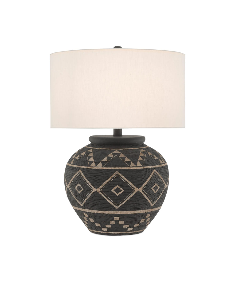 Tattoo Table Lamp In Brewed Latte & Molé Black