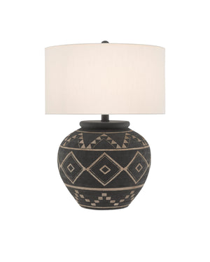 Tattoo Table Lamp In Brewed Latte & Molé Black