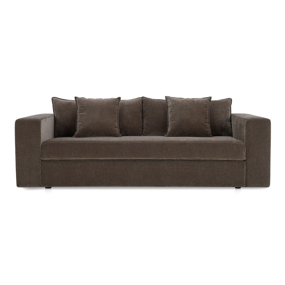 Moe's Kiran Sleeper Sofa in Warm Charcoal Velvet