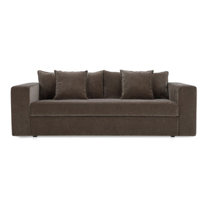 Moe's Kiran Sleeper Sofa in Warm Charcoal Velvet