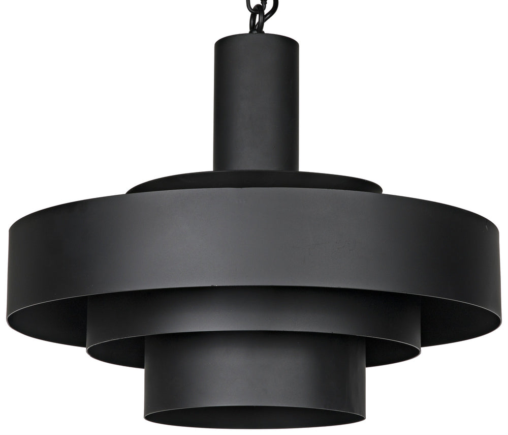 Parlor Pendant, Black Steel
