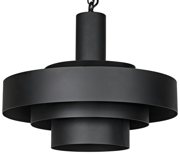 Parlor Pendant, Black Steel