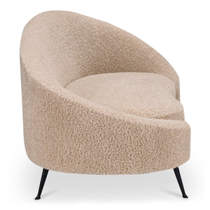 Moe's Abigail Chaise Light Brown Faux Shearling