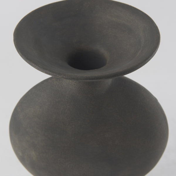 Kaz 6.7L x 5.5W x 11.2H Earthy Brown Ceramic Vase