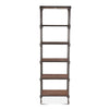 Industrial Teak 25-Inch Wide Industrial Bookshelf