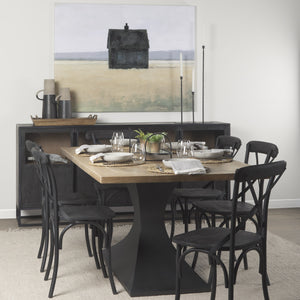 Porter 4.5L x 4.5W x 12.0H Small Black Iron Candle Holder