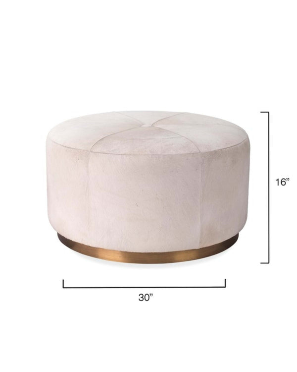 Thackery Hide On Roud Pouf, Large