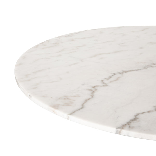 Powell Dining Table In 55" In White Marble