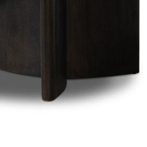 Toli End Table In Wood In Smoked Black