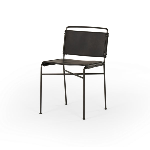 Wharton Dining Chair in Distressed Black