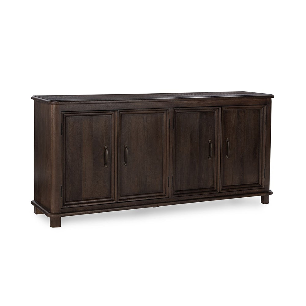 Brookside Solid Wood 4-Drawer Cabinet in Cocoa Brown