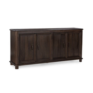 Brookside Solid Wood 4-Drawer Cabinet in Cocoa Brown