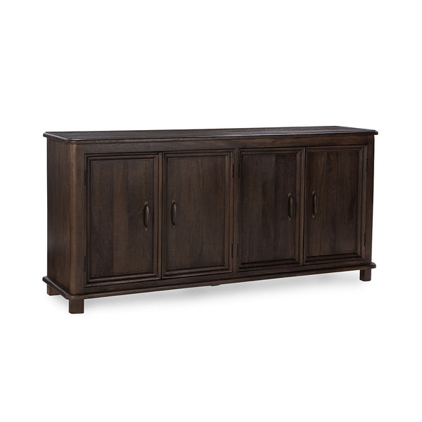 Brookside Solid Wood 4-Drawer Cabinet in Cocoa Brown