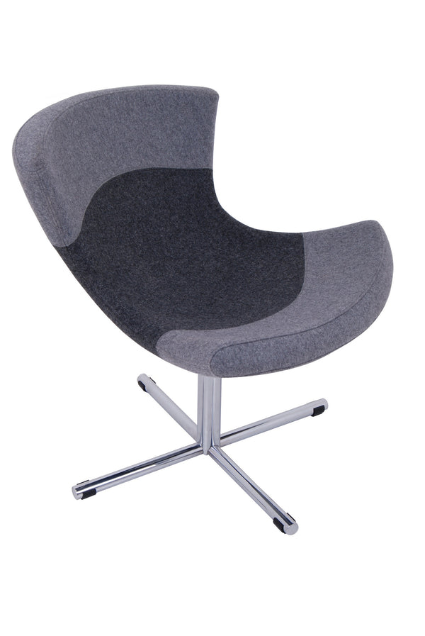 pearl lounge in light and dark grey wool