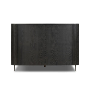 Fletcher Queen Bed - Distressed Black Oak
