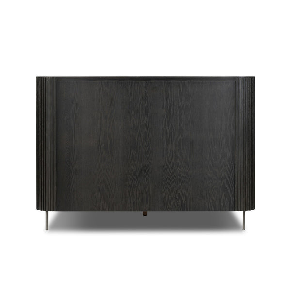 Fletcher Queen Bed - Distressed Black Oak