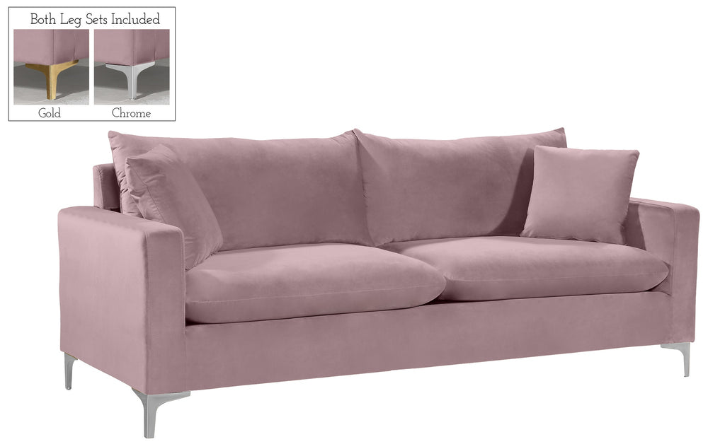 Lucy Sofa In Pink Velvet