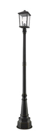 Beacon 2 Light Outdoor Post Mounted Fixture in Oil Rubbed Bronze Finish