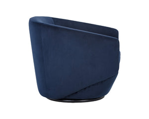 Treviso Swivel Armchair - Metropolis Blue