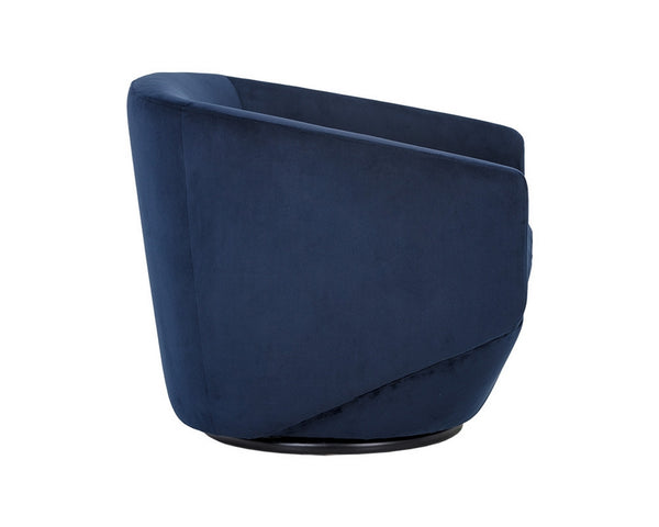 Treviso Swivel Armchair - Metropolis Blue