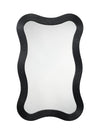 Deli Wavy Bamboo Wall Mirror, Black