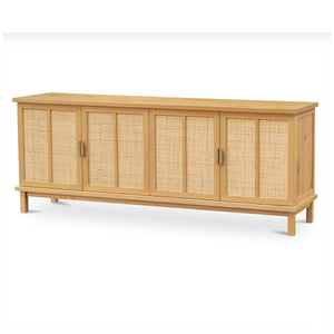 Moe's Seymour Sideboard Natural Oak & Rattan