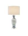 Hanni Table Lamp In White & Blue