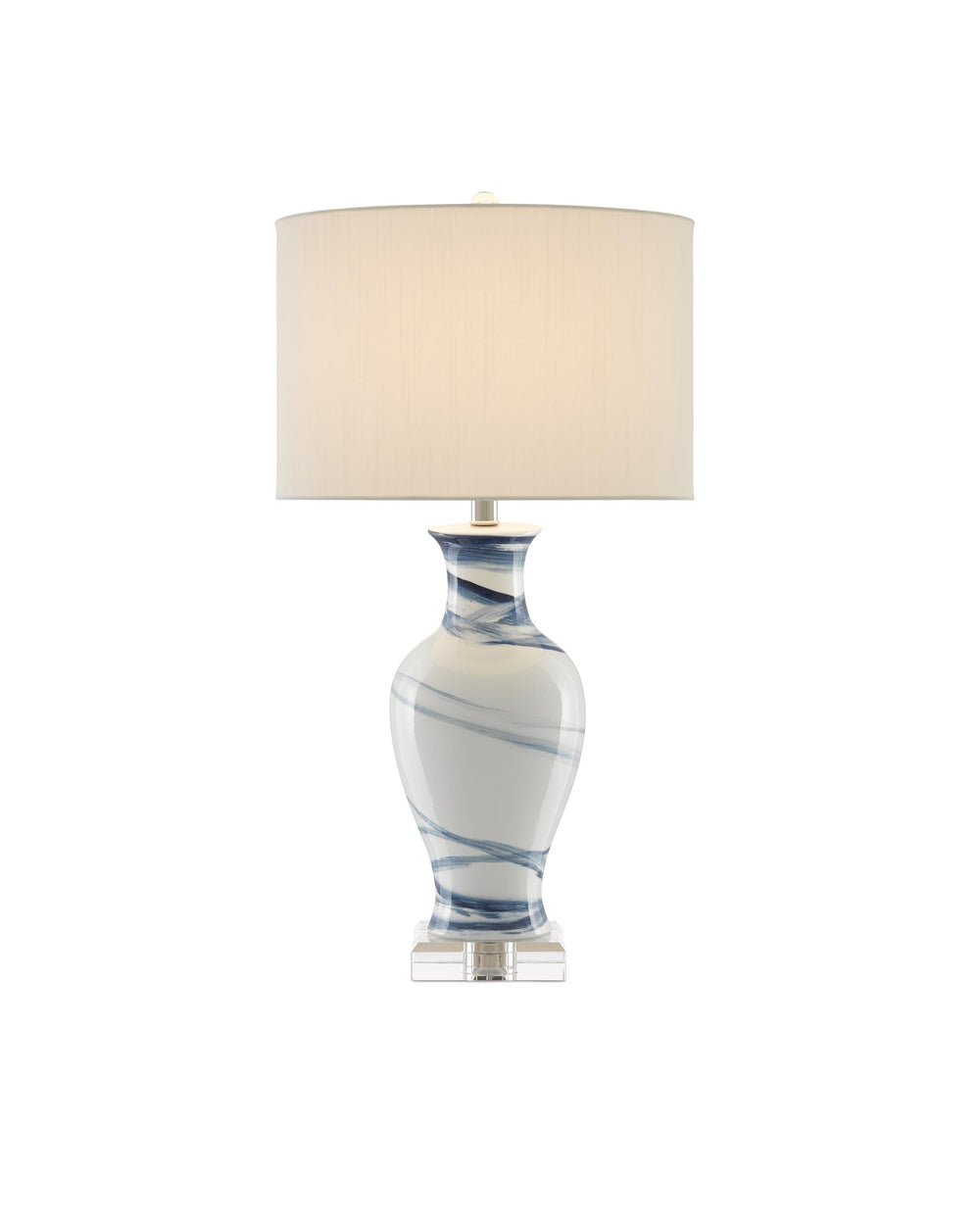 Hanni Table Lamp In White & Blue