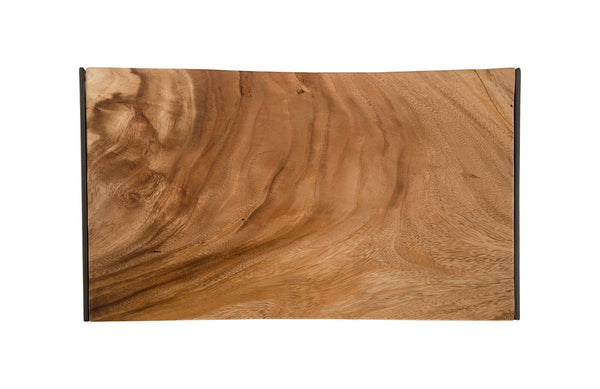 Iron Frame Stool, Chamcha Wood, Natural