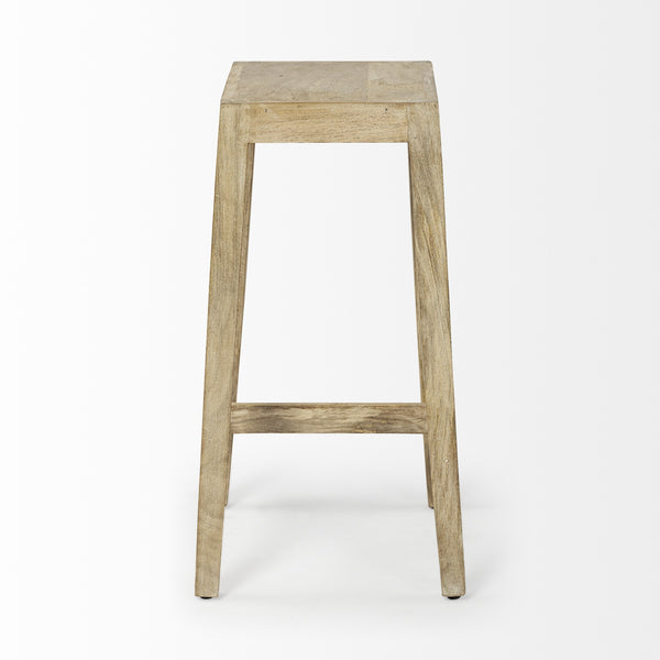 Colony 25" Seat Height Brown Wood Seat & Frame Stool