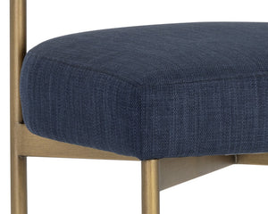 Seneca Counter Stool - Antique Brass - Arena Navy