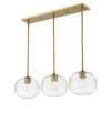 Harmony 3 Light Island/Billiard in Olde Brass Finish