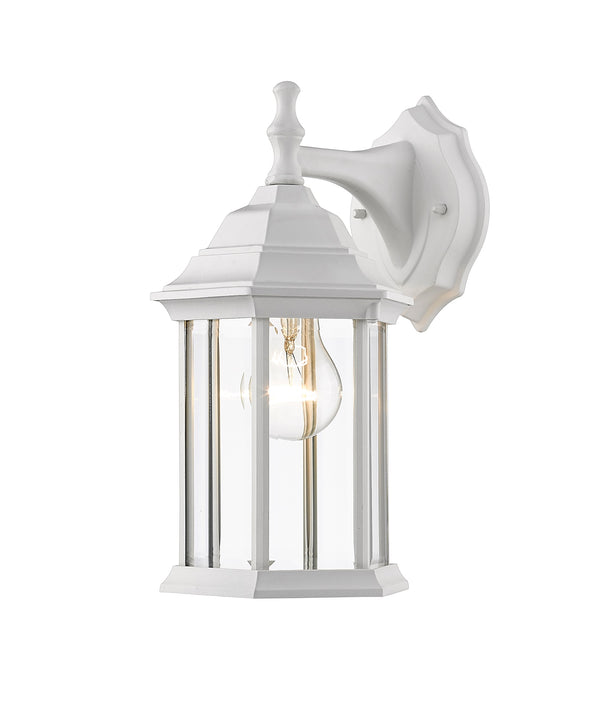 Waterdown 1 Light Outdoor Wall Light in Gloss White Finish