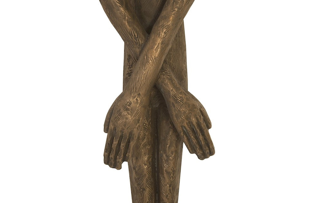 Skinny Male Wall Art, Resin, Bronze