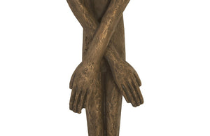 Skinny Male Wall Art, Resin, Bronze