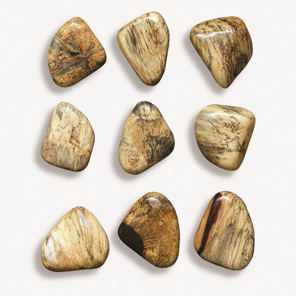 Pebbles Blonde Wood Wall Décor, S/9