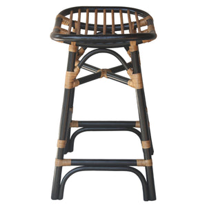Damara Rattan Counter Stool In Black 
