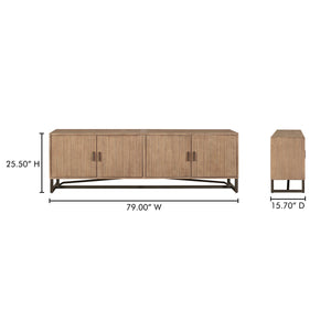 Moe's Sierra Media Unit Natural Reclaimed Pine