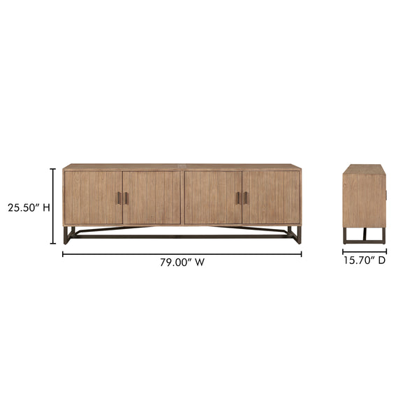 Moe's Sierra Media Unit Natural Reclaimed Pine