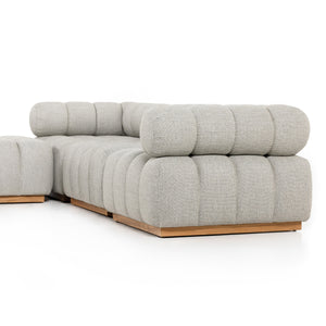 Roma Outdoor 3pc Sectional W/Ottoman In Ash