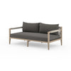 Sherwood Outdoor Sofa In 63" In Brown/Charcoal