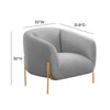Kandra Grey Velvet Accent Chair