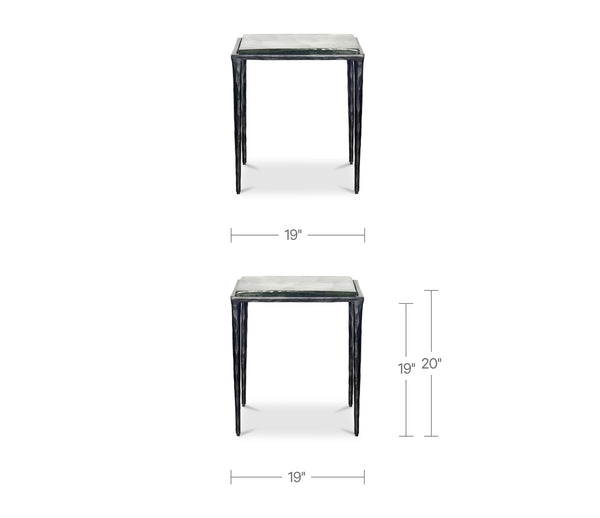 Moe's Mari Sculpted Glass Side Table