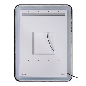 Crofton Lighted Nickel Vanity Mirror