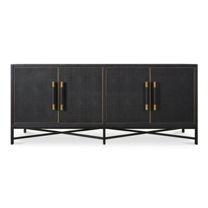 Mako Sideboard in Black Oak with Gold Accents