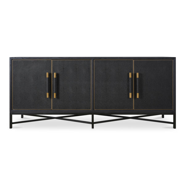 Mako Sideboard in Black Oak with Gold Accents