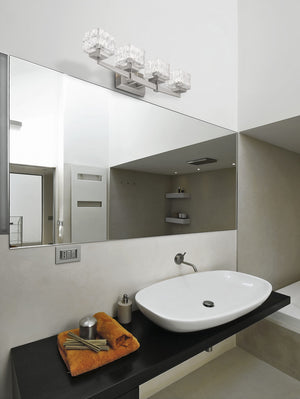 Rubicon 4 Light Vanity in Brushed Nickel Finish